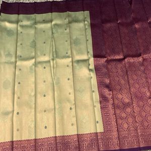 New Wedding Semi Silk Saree For Grabs