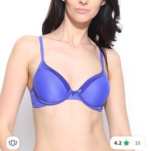 Amante Solid Padded Wired Satin Edge T-shirt Bra