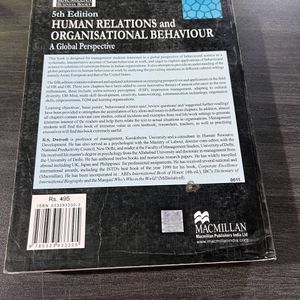 Human Relations And Organizational Behaviour Books