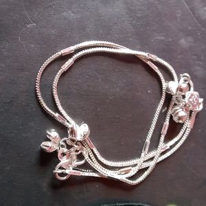 Brass Anklet with two rubber band