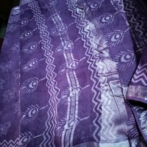 Pure Linen Cotton Saree