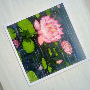 Lotus Painting Flower Kamal Ful