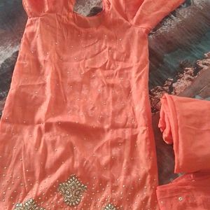 Long Shirt Plazo Suit With Dupatta