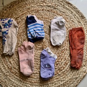 Set Of 6 Ankle Length Socks