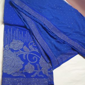 Royal Blue Dress Material