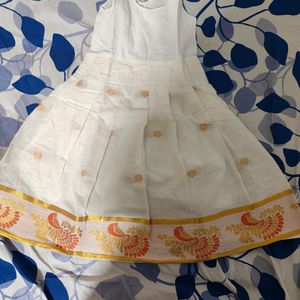 South Indian Pattu Pavadai For 2-3 Year Old