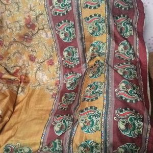 Kalamkari print saree