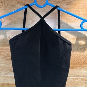 Black Halter Neck Top