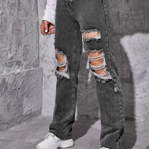 Zara Destroyed Ripped Jeans