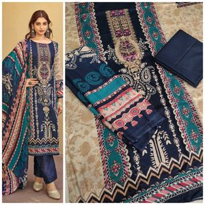 Pure cotton With Self Embroidery Pakistani Suits