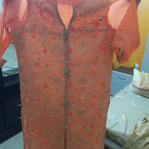 Partywear Kurti With Embroidery