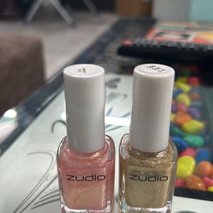 Zudio Nail Paint, Gold And Pink