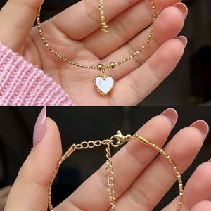 White Heart Bracelet