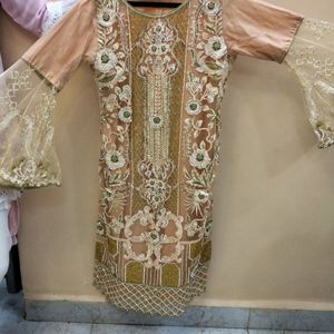 Peach Colour Designers Dress