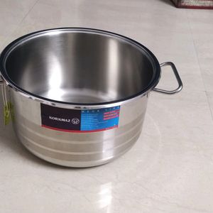 Korkmaz Mega Line Stainless Wide Pot With Lid