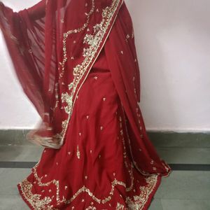 Bridal Lehenga Chuni With Billous