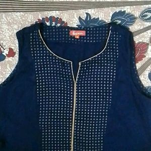 NAVY BLUE KURTI / TUNIC (M SIZE)