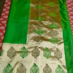 Green Tissue Saree