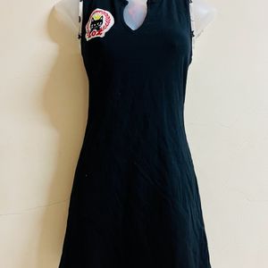 Cute Trifted Black Cotton One Piece🖤