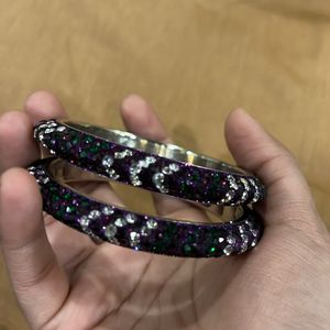 Purple Stone Bangles