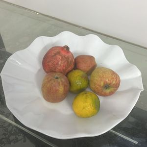 Beautiful White China Clay Fruit Tray