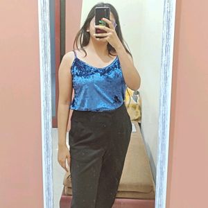 Blue Velvet Slip Top