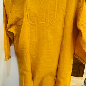 XL | Cotton kurti | Mustard Yellow