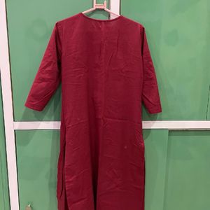 Maroon Kurta