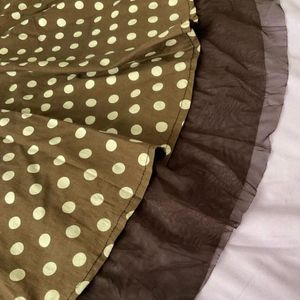 Brown Polka Dot Dress