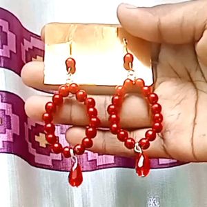 Red Stone Beautiful Earring