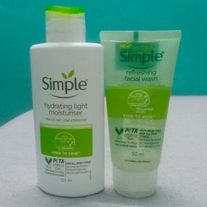 Simple Face Wash & Moisturizer