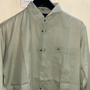 Olive Full Sleeves Slim Fit Shirt