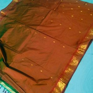 Maroon Colour Beautiful Pure Gadwal Saree