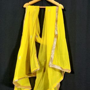 Women Yellow Kurti With Dupatta