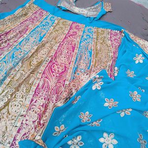 Pre Stitched Lehnga Saree With Blouse