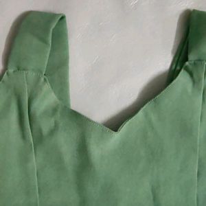 Green Top With Sexy Back Neck