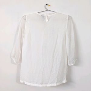 Korean imported white pearl top