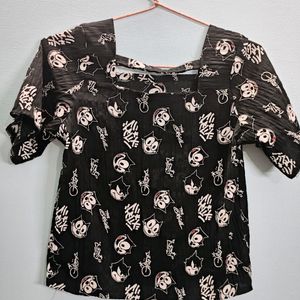 Crop Printed Sassy Top