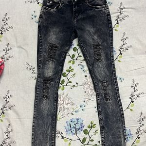 GREY SOFT DENIM JEANS FOR WOMEN