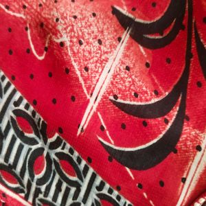 Red Printed Soft Silk Saree