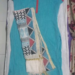 Cyan Kurta With Dupatta