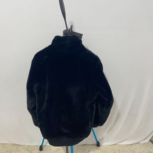 Zara Black Faux Fur Jacket - Size M