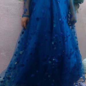 Blue Colour Long Frock