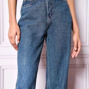 Vintage Wash Straight Fit Jeans