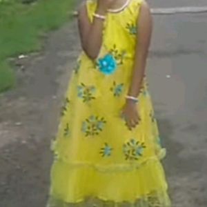 Yellow Colour Dress For Girls