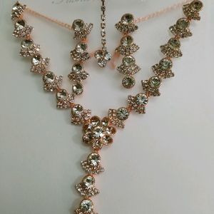 Rose Gold Plated Necklace Set