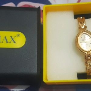 Golden Colour QMax Compny's Branded Watch