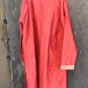 Men Festive Kurta Red Colour