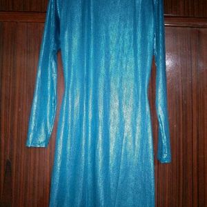 Women Tranquil Teal Solid Dress