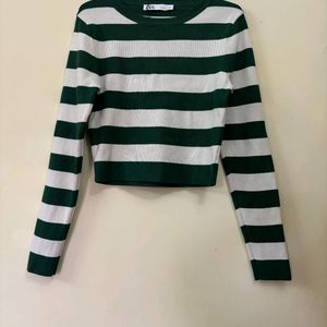 Zara Stripped Crop Top